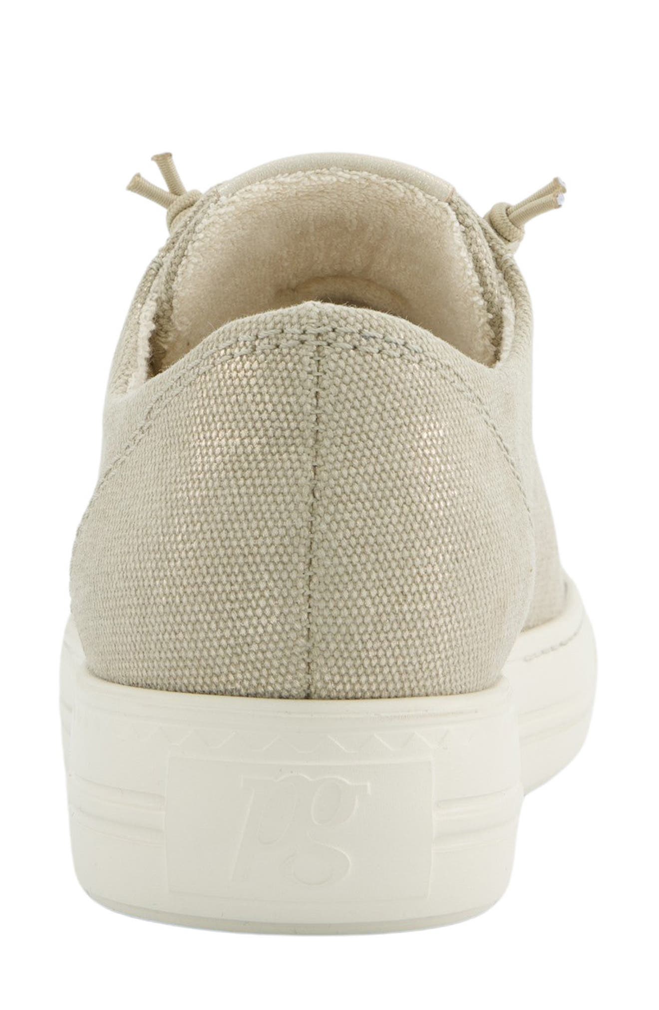 Dixie Canvas Sneaker, Alternate, color, SHELL METALLIC CANVAS