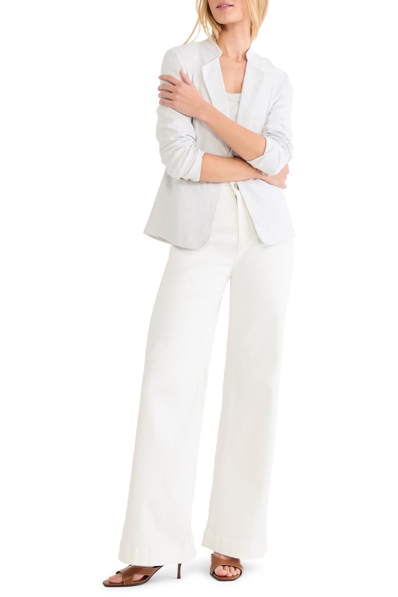 Eva Linen Blend Blazer, Alternate, color, SILVER WISP