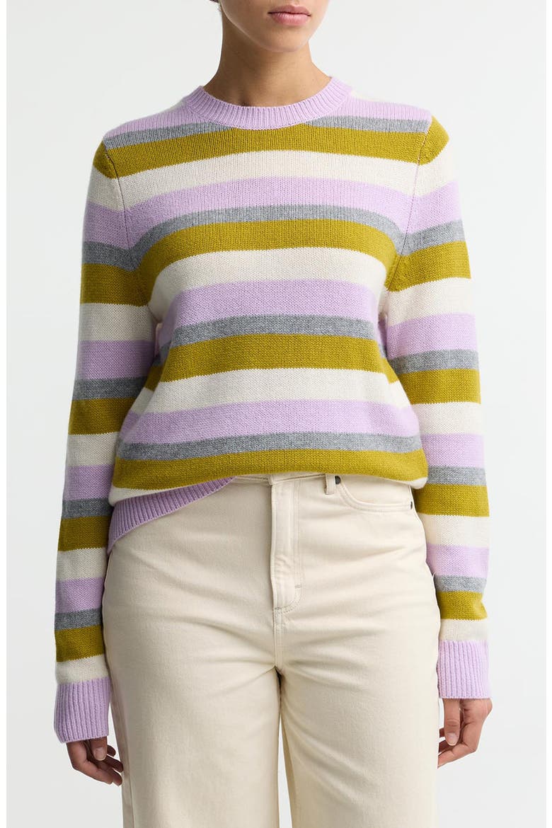 Woodhouse Striped Wool & Cashmere Sweater, Main, color, FROSTED HEATHER MULTI