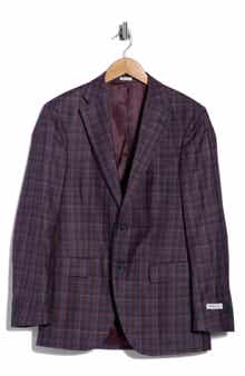 Peter Millar Flynn Classic Fit Plaid Wool Blend Sport Coat