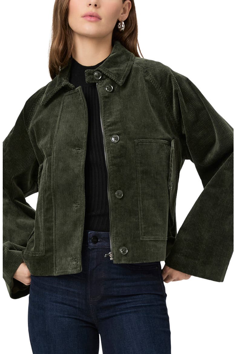 Tylee Boxy Corduroy Jacket, Alternate, color, DARK FERN GREEN