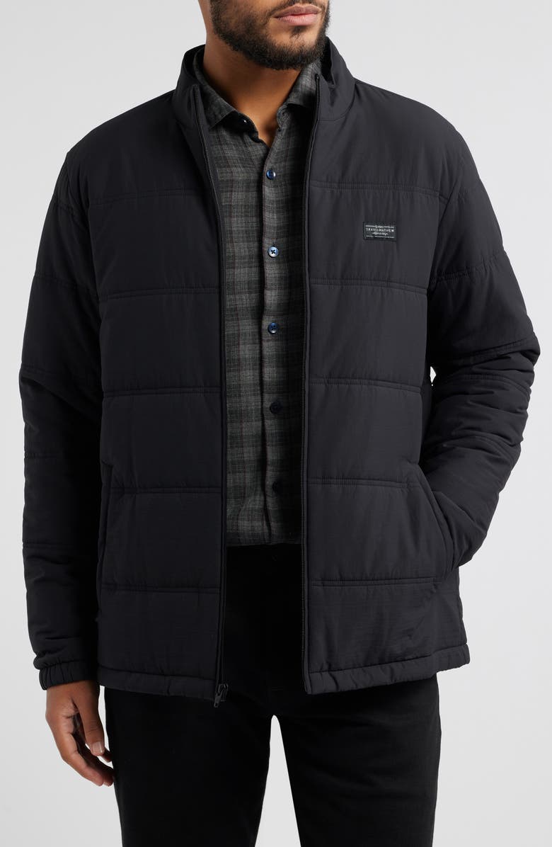 TravisMathew Palisades Nylon Puffer Jacket, Main, color, Black