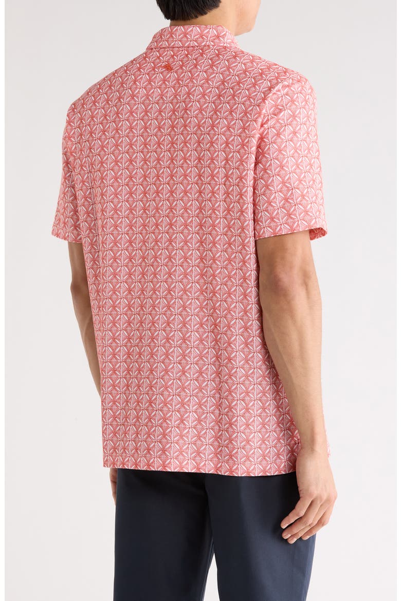 Ocean Mosaic Supima® Cotton Blend Polo, Alternate, color, BURNT CORAL