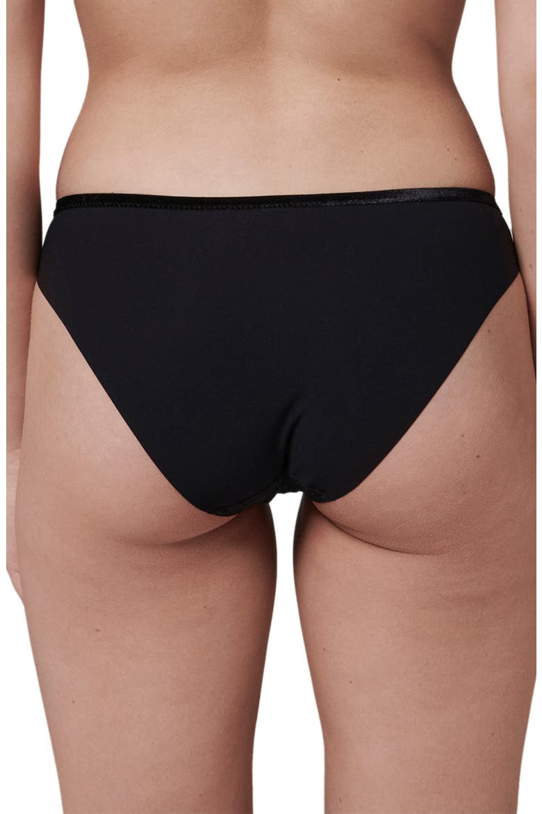 Scenario Lace Front Bikini Briefs, Alternate, color, BLACK