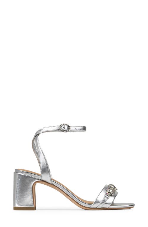 Donald Pliner Crystal Ankle Strap Sandal In Silver
