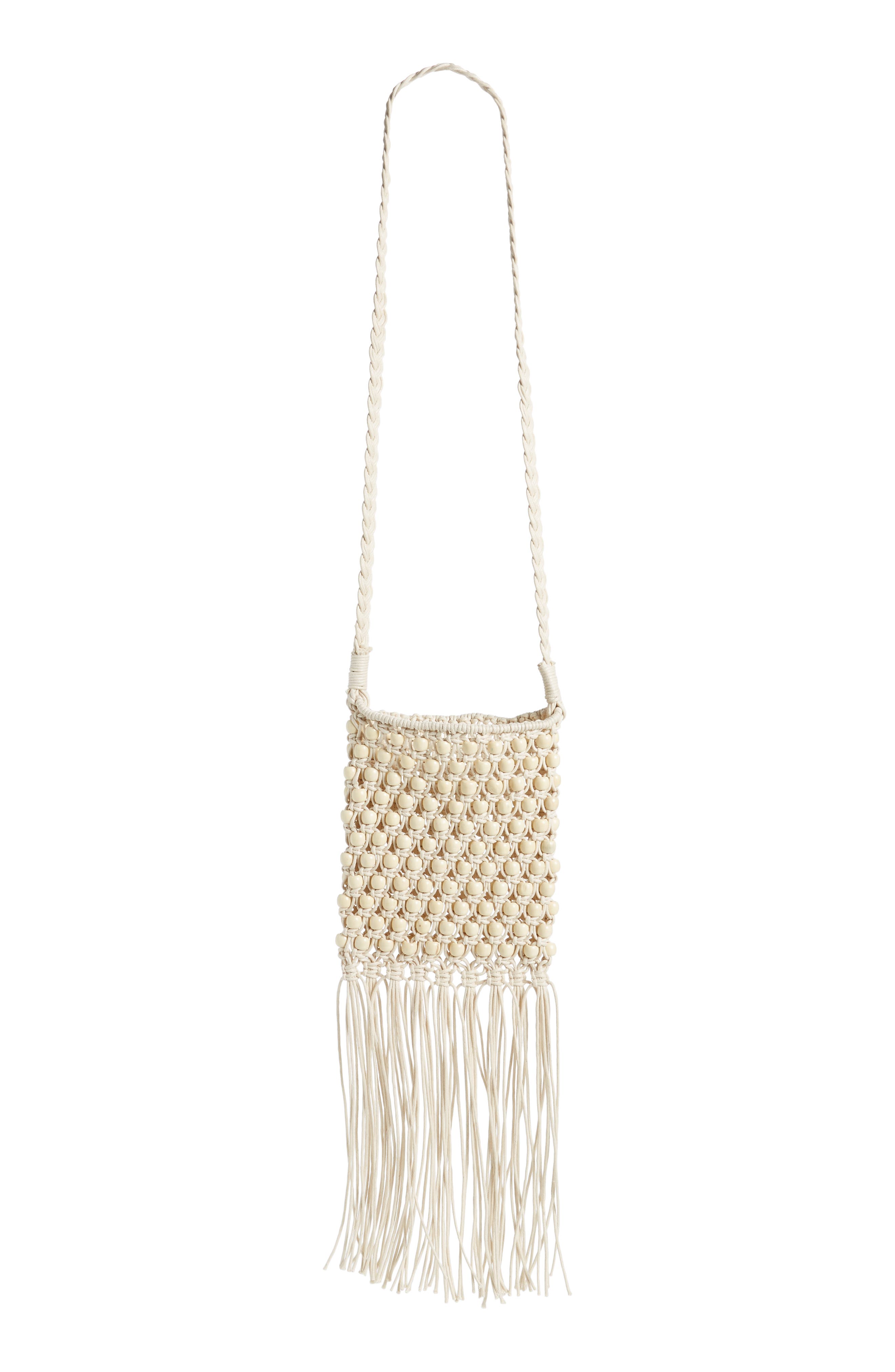 Mali + Lili Minka Beaded Macramé Crossbody Bag, Alternate, color, 