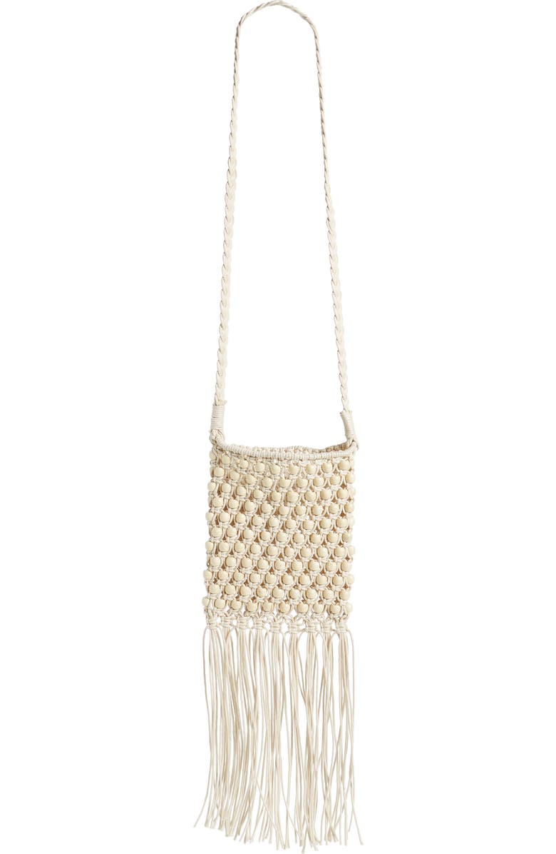 Mali + Lili Minka Beaded Macramé Crossbody Bag, Alternate, color,