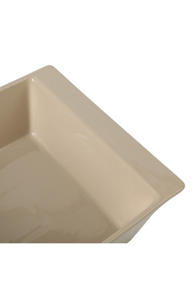 Gracious Dining Stoneware Baking Dish with Acacia Wood Lid, Oven Safe Baker, Alternate, color, Taupe