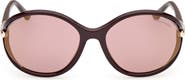 TOM FORD Melody 59mm Round Sunglasses