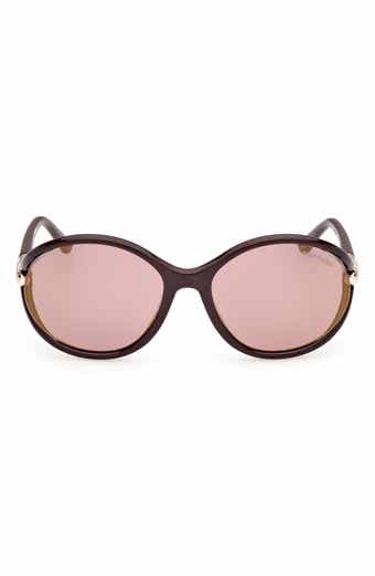 TOM FORD Melody 59mm Round Sunglasses
