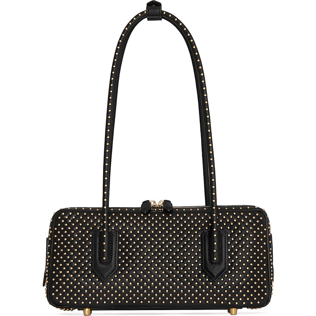Rebecca Minkoff The Brief Studded Leather Shoulder Bag In Black