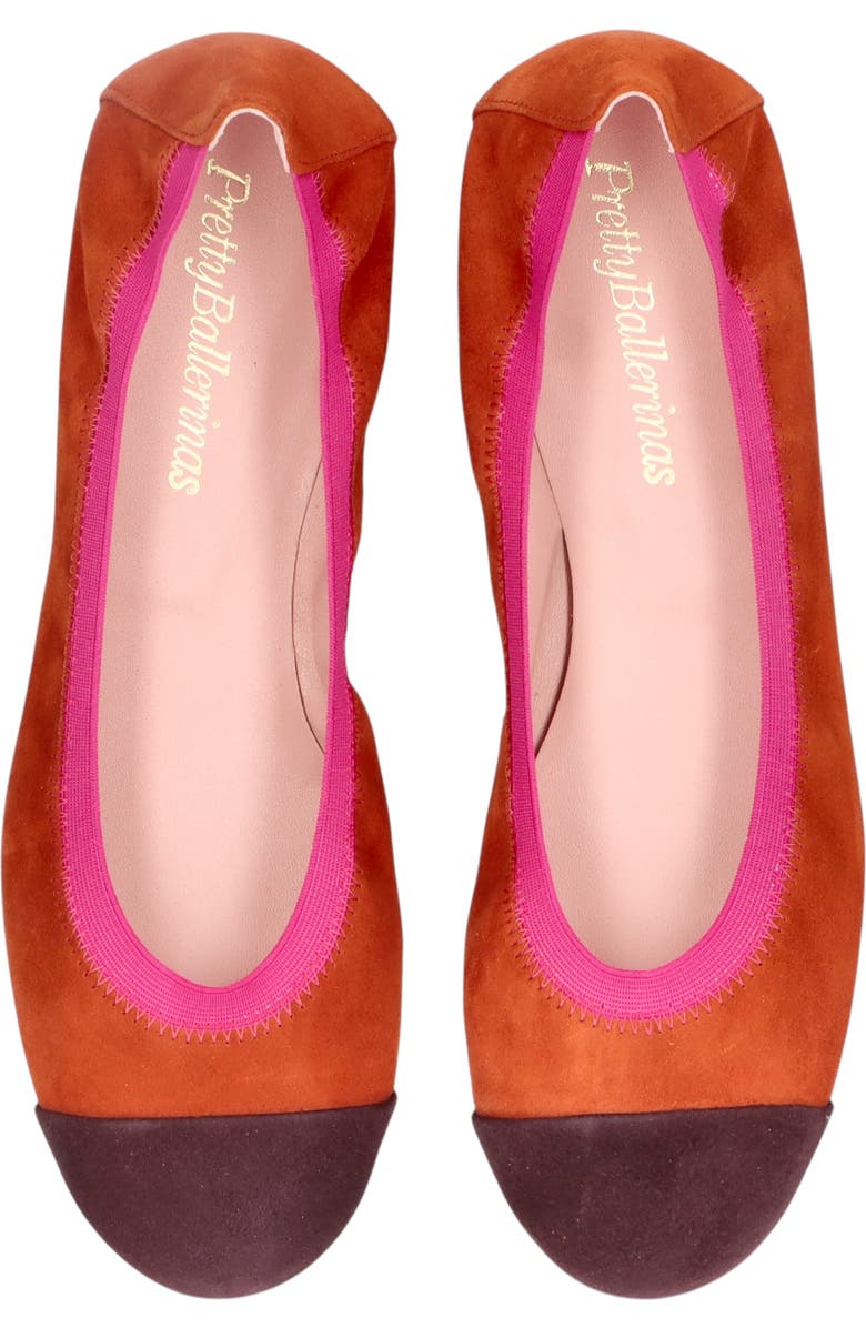 Pretty Ballerinas Round toe elasticated ballet flat, Main, color, Ochre