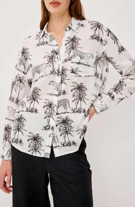 Charli Linen Blend Button-Up Shirt