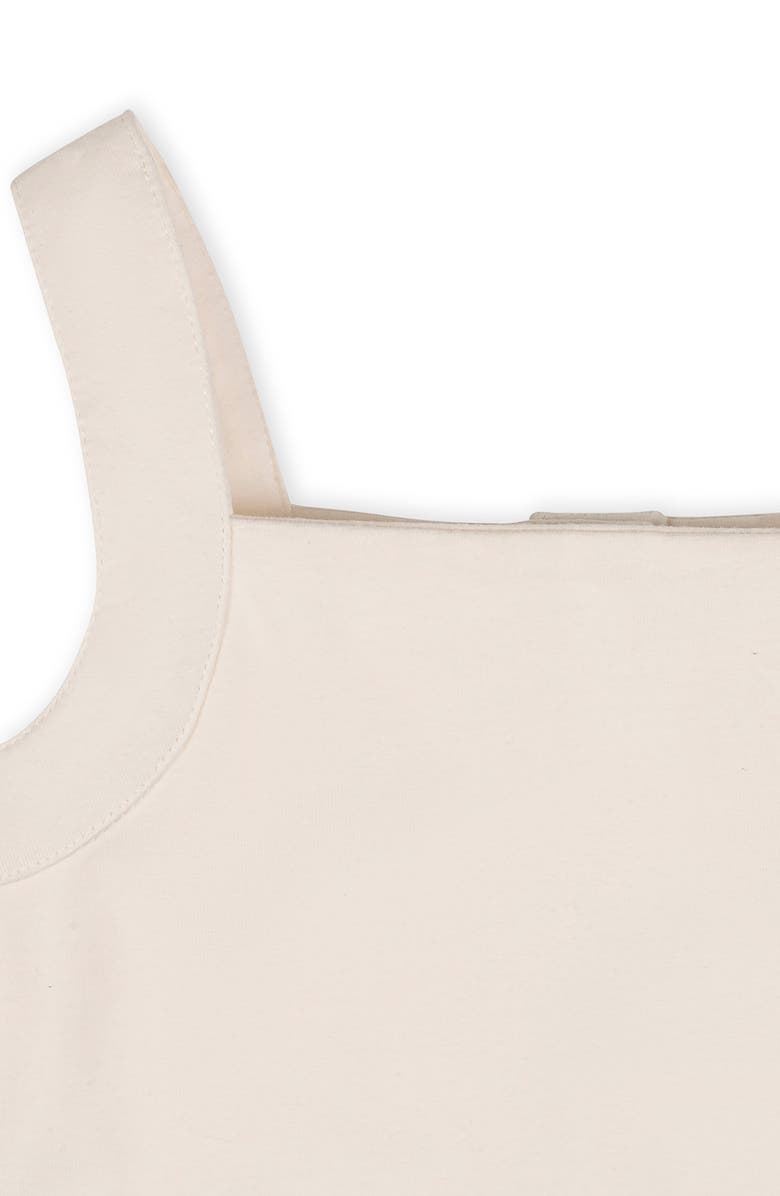 Hope & Henry Kids' Organic Knit Tank Sundress with Flounce, Alternate, color, Bluebell And Natural