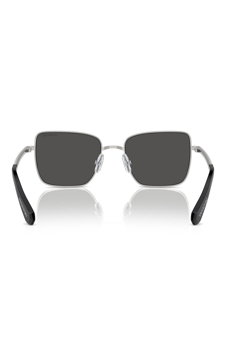Matric 56mm Round Sunglasses, Alternate, color, SILVER