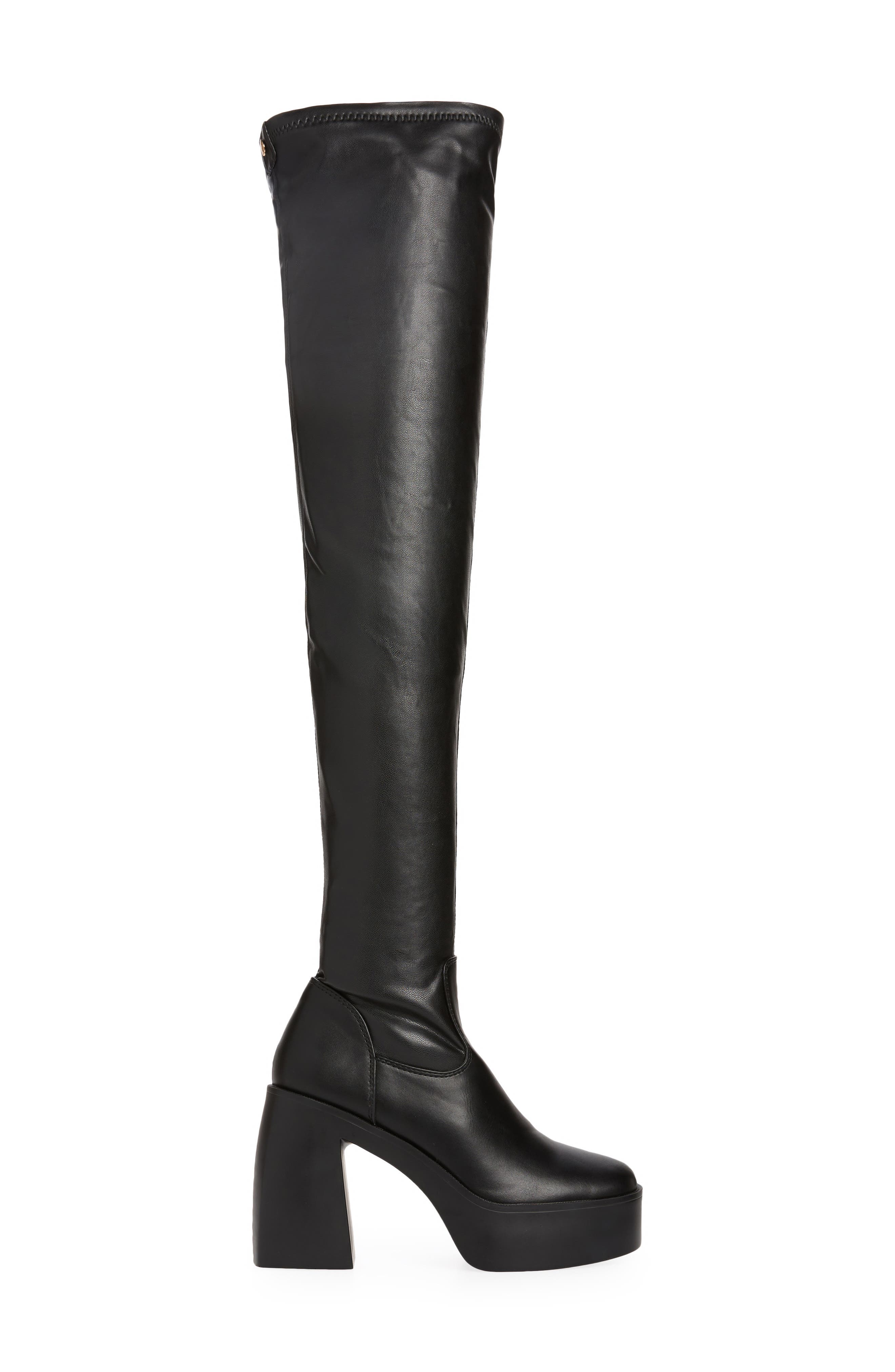 AZALEA WANG Adrianne Over the Knee Platform Boot, Alternate, color, 