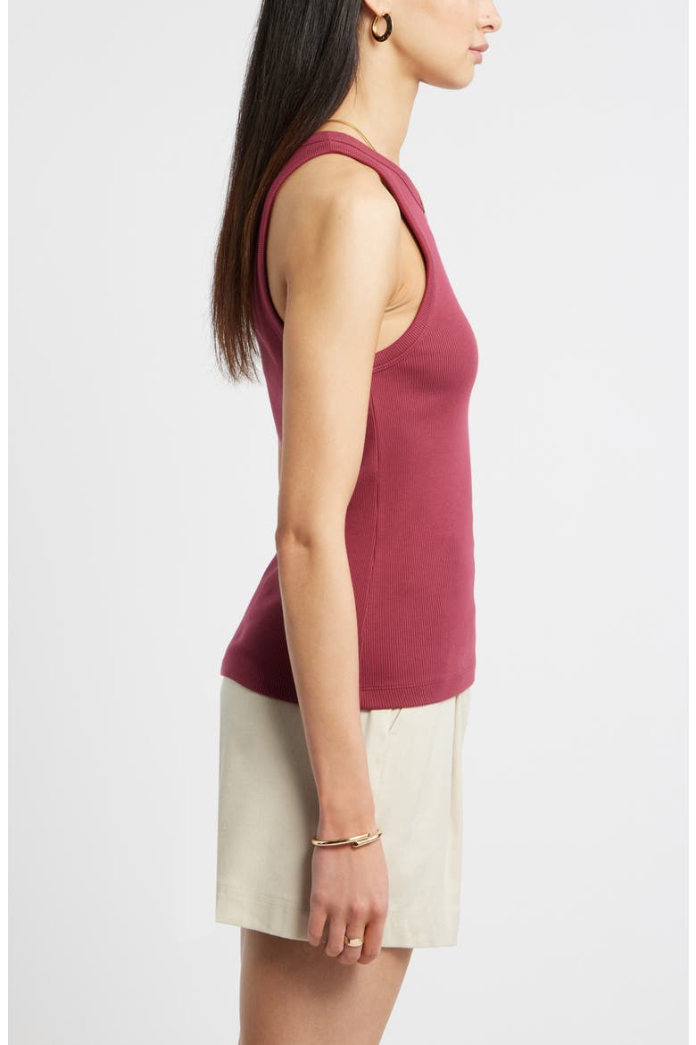 Everyday Cotton Rib Tank, Alternate, color, BURGUNDY RHODE