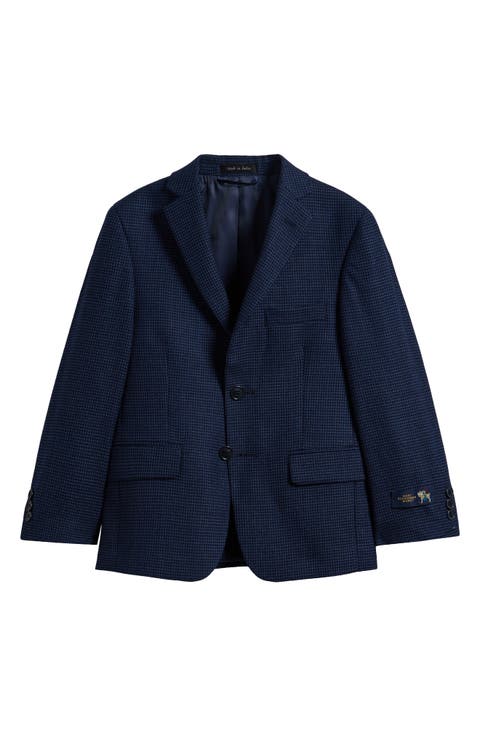 Kids' Mini Check Wool Sport Coat