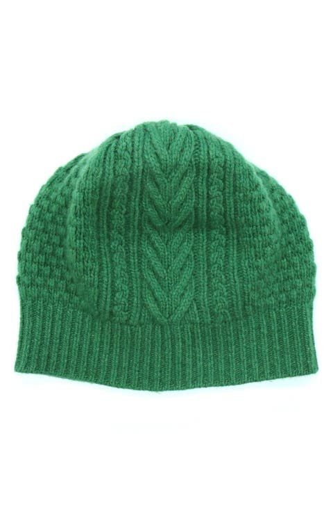 Cable Knit Cashmere Beanie