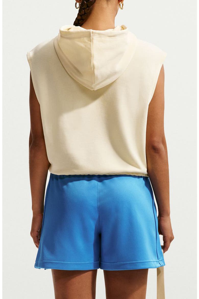 Phoenix Cap Sleeve Cotton Blend Hoodie, Alternate, color, ALABASTER/ SAIL