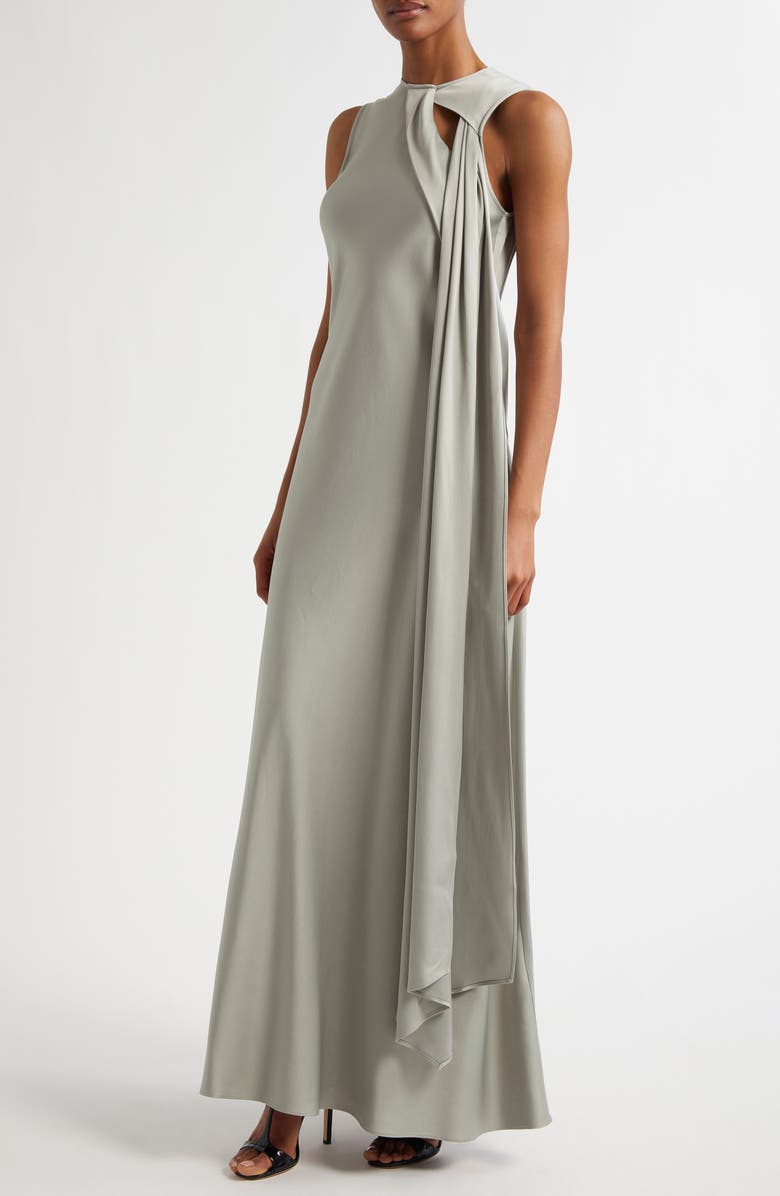 Reiss Atelier Quincy Tie Sleeveless Gown, Alternate, color, Green
