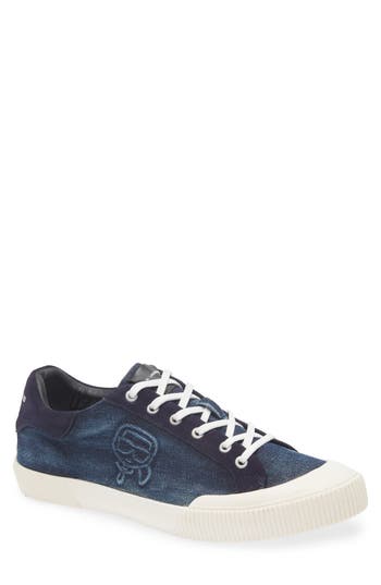 Karl Lagerfeld Paris Low Top Sneaker In Blue
