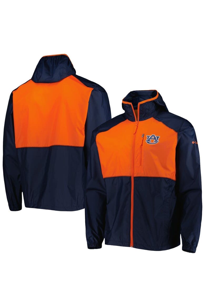 Men's Columbia Navy Auburn Tigers Flash Forward Full-Zip Windbreaker Jacket, Alternate, color, Navy