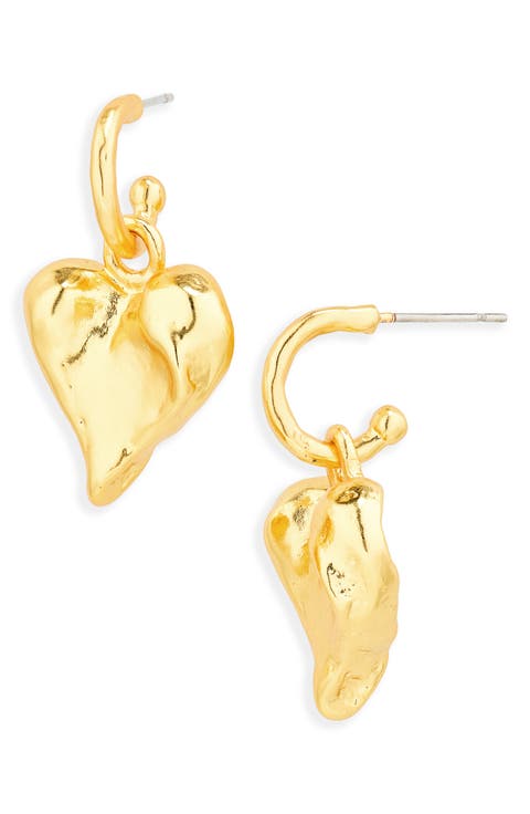 Molten Heart Drop Earrings