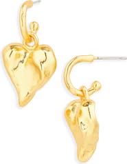 Karine Sultan Molten Heart Drop Earrings