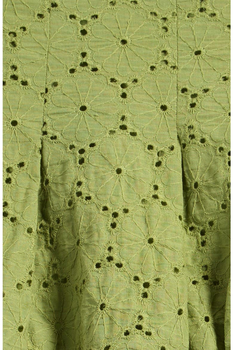 Kids' Cotton Eyelet Bubble Hem Skirt, Alternate, color, LIGHT GREEN