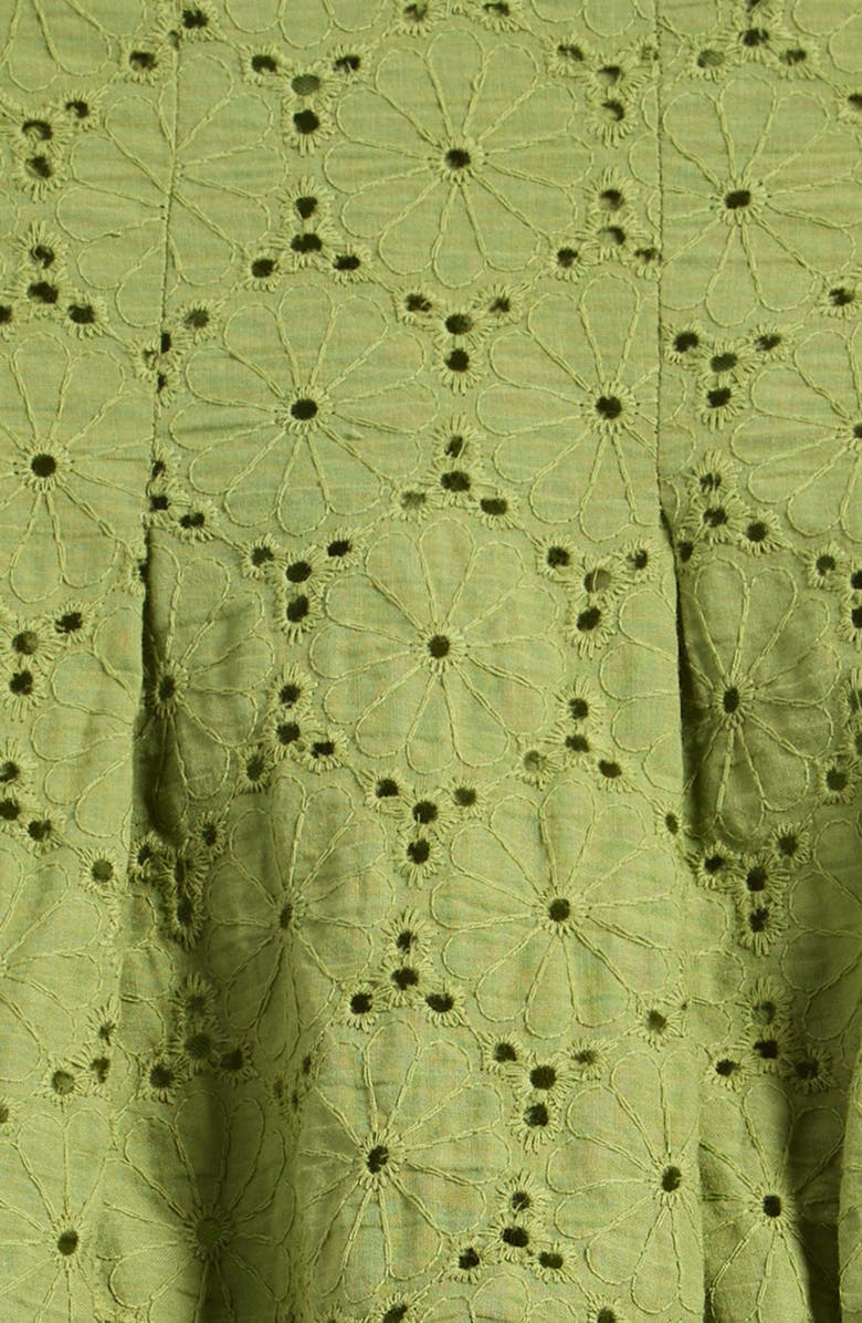 Good Luck Girl Kids' Cotton Eyelet Bubble Hem Skirt, Alternate, color, Light Green