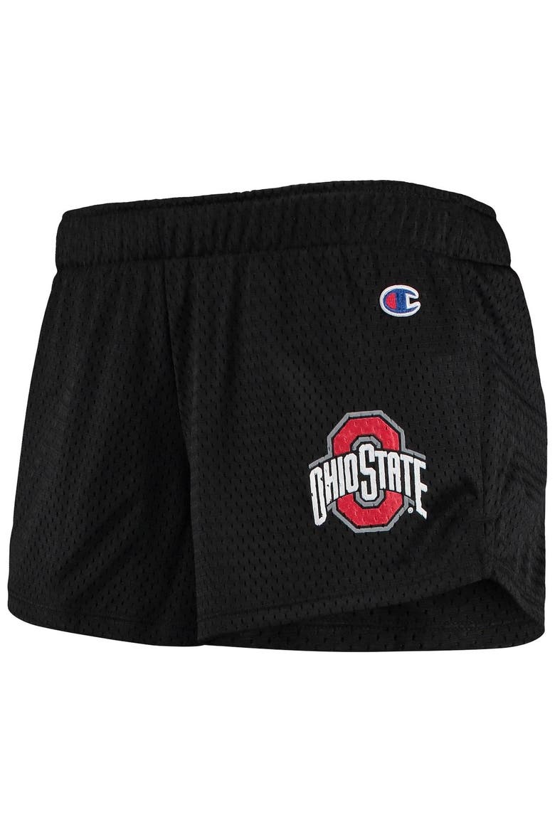 Women's Champion Black Ohio State Buckeyes Mesh Shorts, Alternate, color, Black