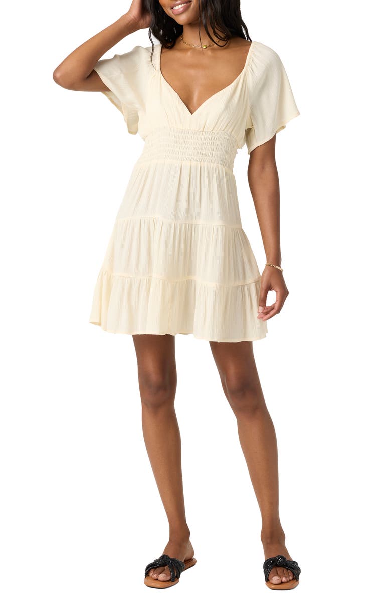 O'Neill Layken Flutter Sleeve Minidress, Main, color, 
