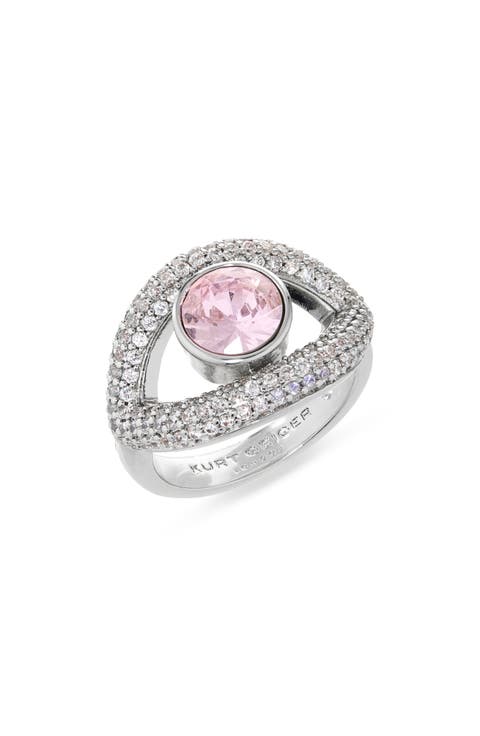 Crystal & CZ Evil Eye Ring