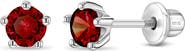 In Season Jewelry Classic Cubic Zirconia Birthstone Solitaire Earrings