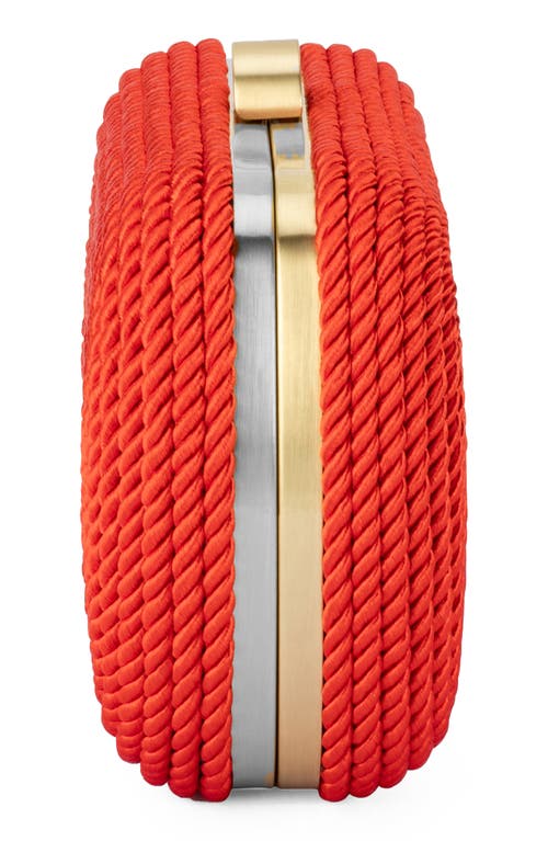 Olga Berg Martina Rope Clutch In Red