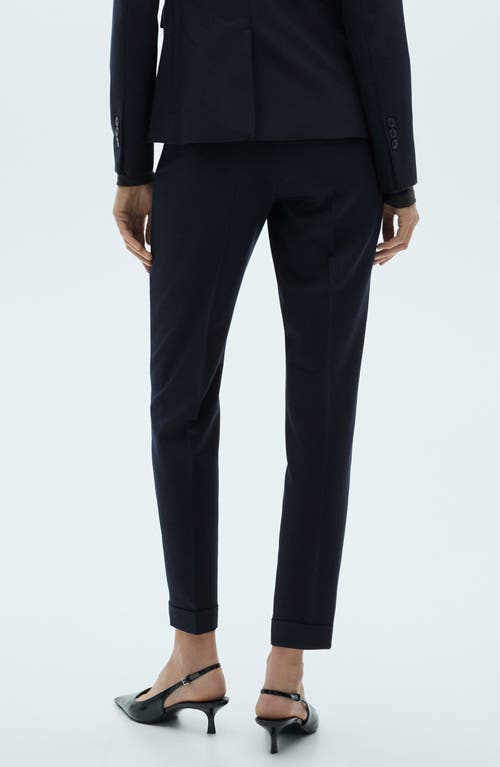 Mango Straight Suit Pants In Black