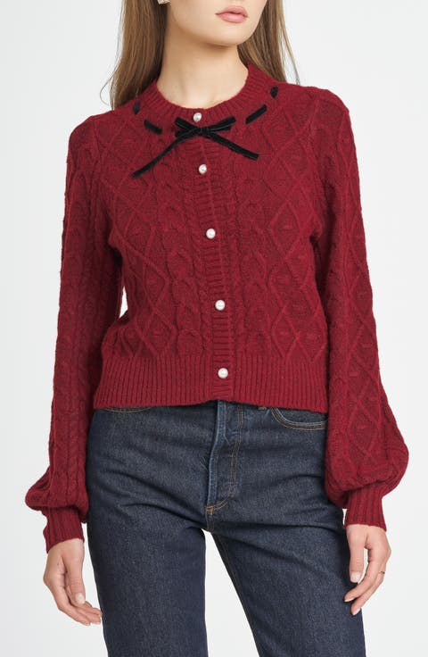 Women's Red Cable Knit & Fair Isle Sweaters | Nordstrom