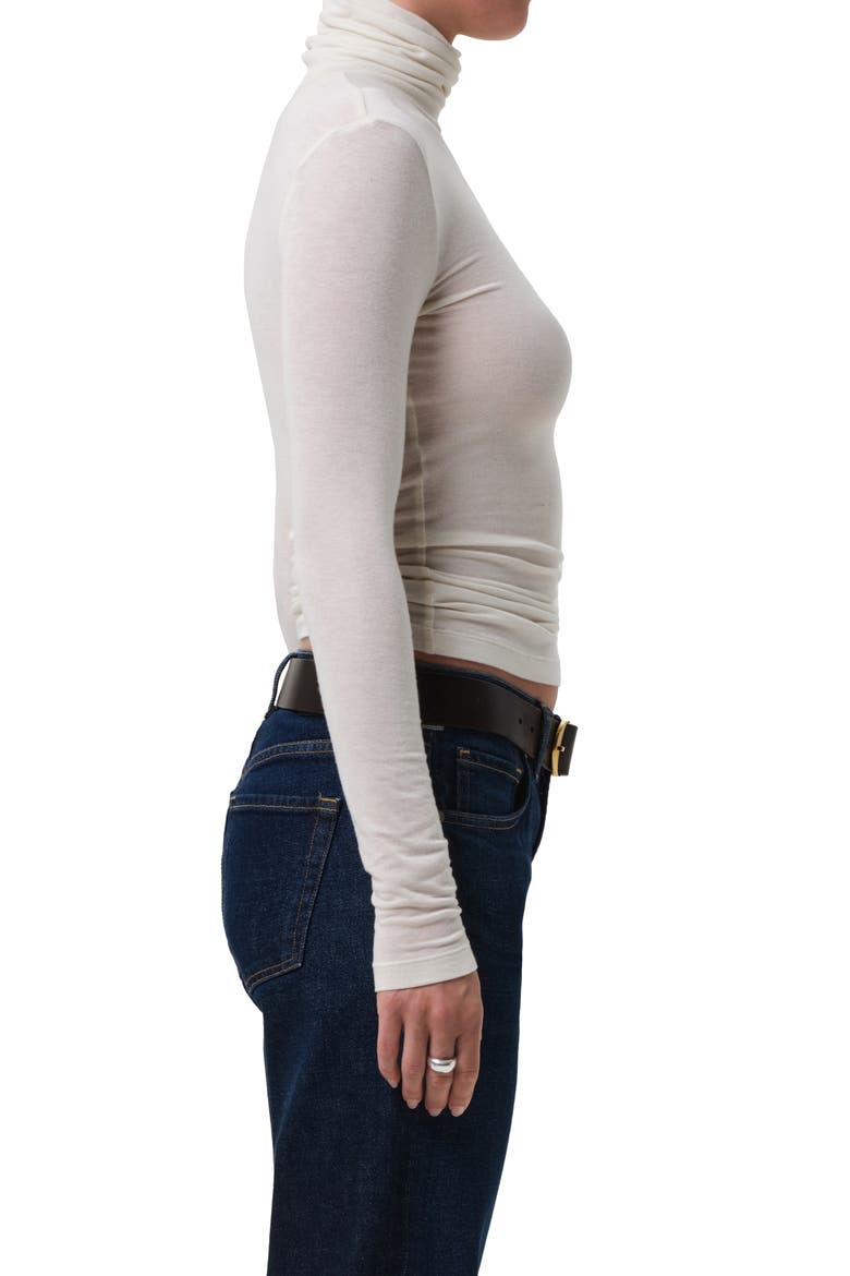 Caradene Scrunch Turtleneck, Alternate, color, PASHMINA OFF WHITE