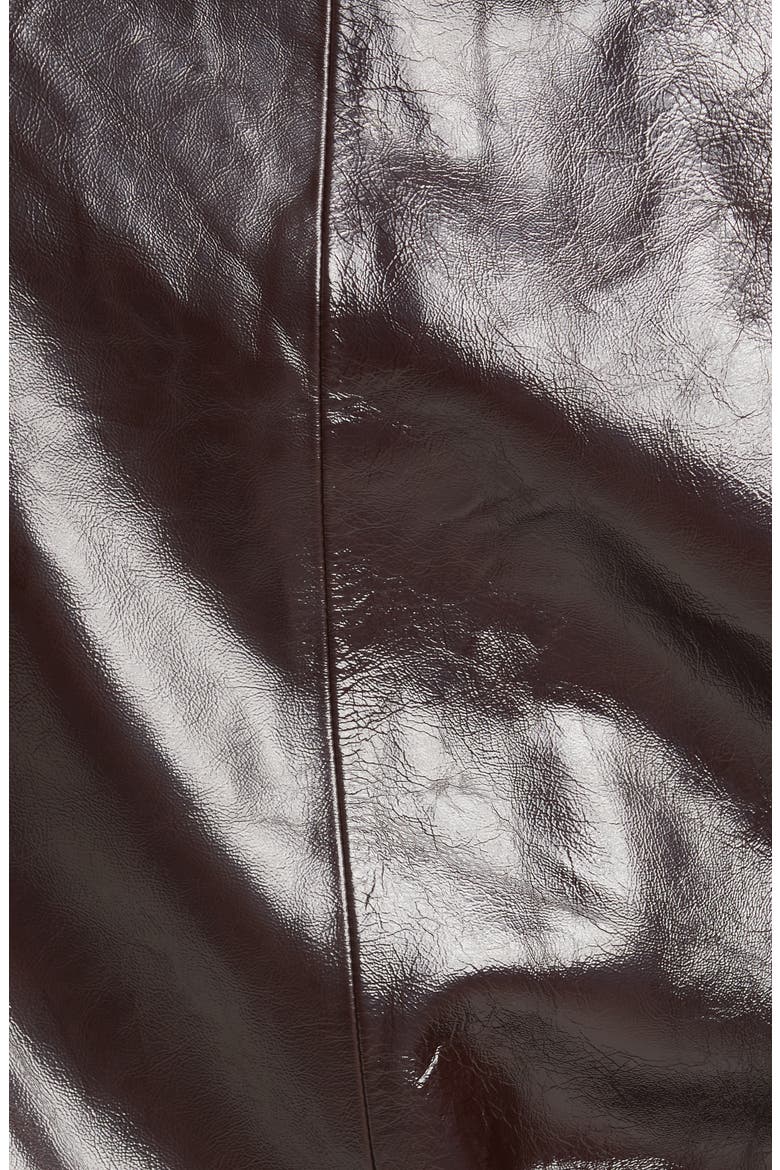 Patent Leather Aviator Bomber Jacket, Alternate, color, ESPRESSO