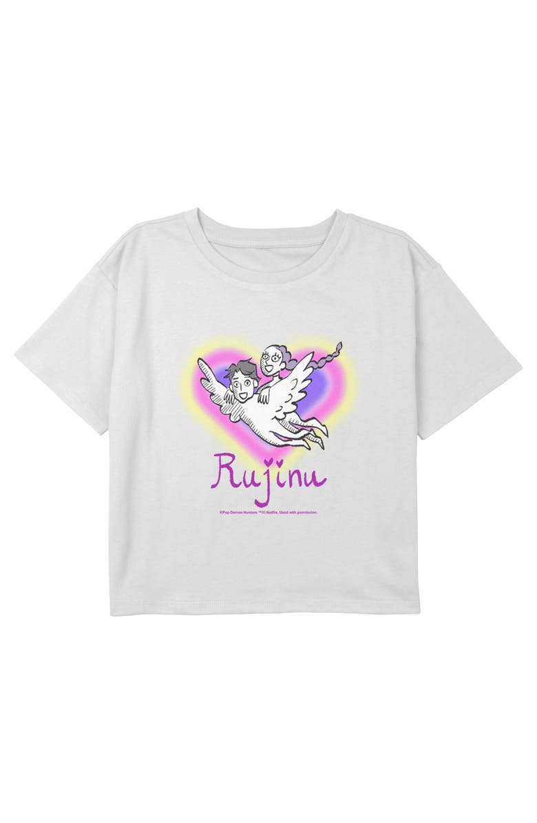 KPop Demon Hunters Girl's KPop Demon Hunters Fan Art Ship Rujinu  Graphic T-Shirt, Main, color, White