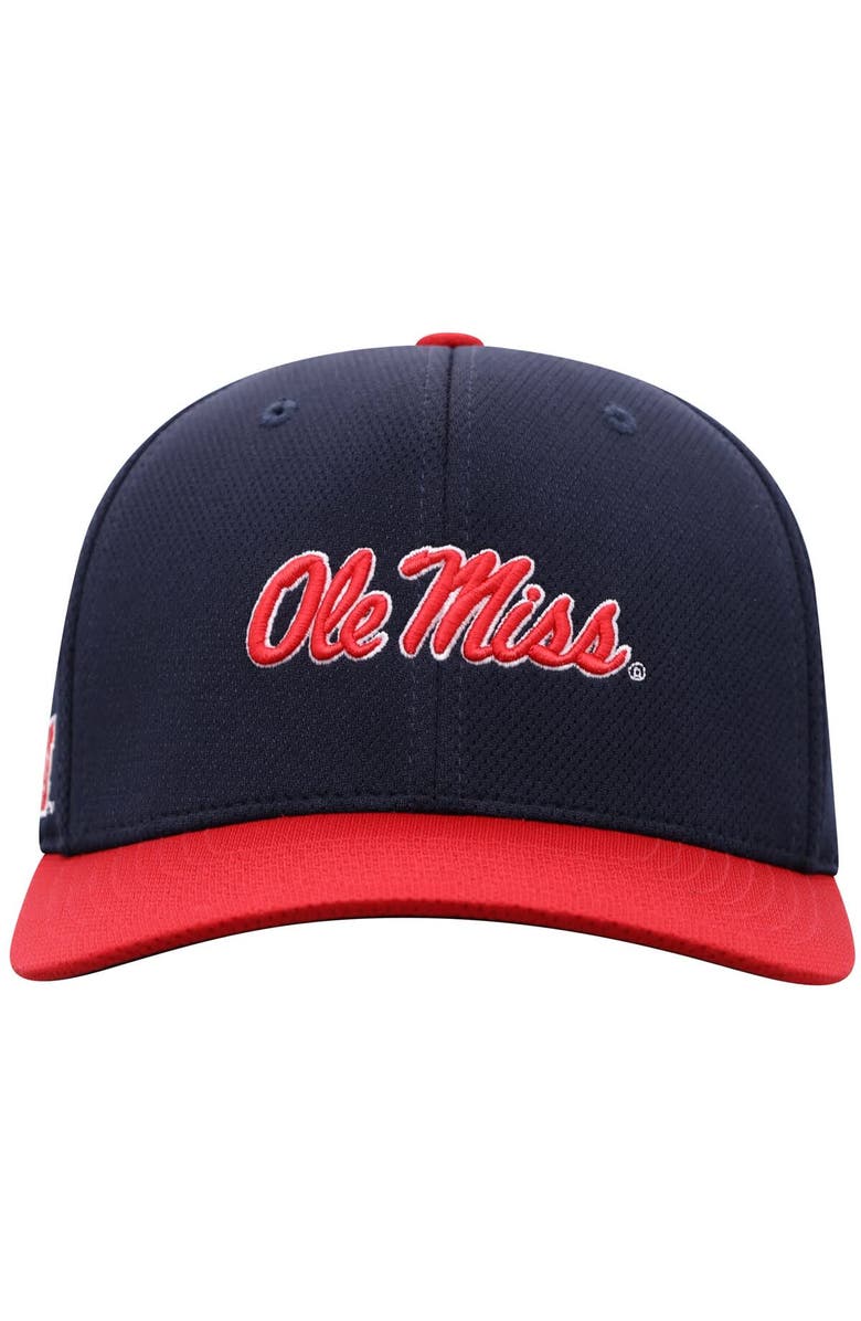 TOP OF THE WORLD Men's Top of the World Navy/Red Ole Miss Rebels Reflex Two-Tone Flex Hat, Main, color, 