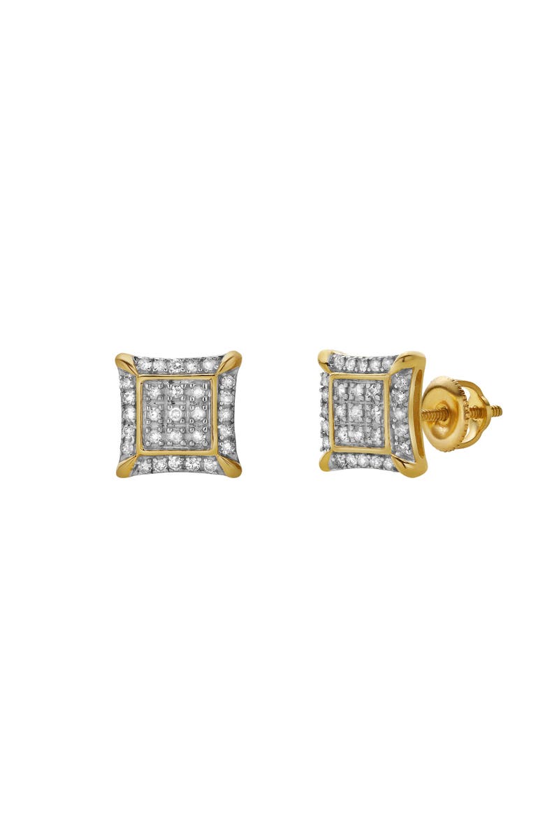 LuvMyJewelry Malandro 10K Yellow Gold Diamond Unisex Earrings - 0.2 Cts, Alternate, color, 10K Yellow Gold