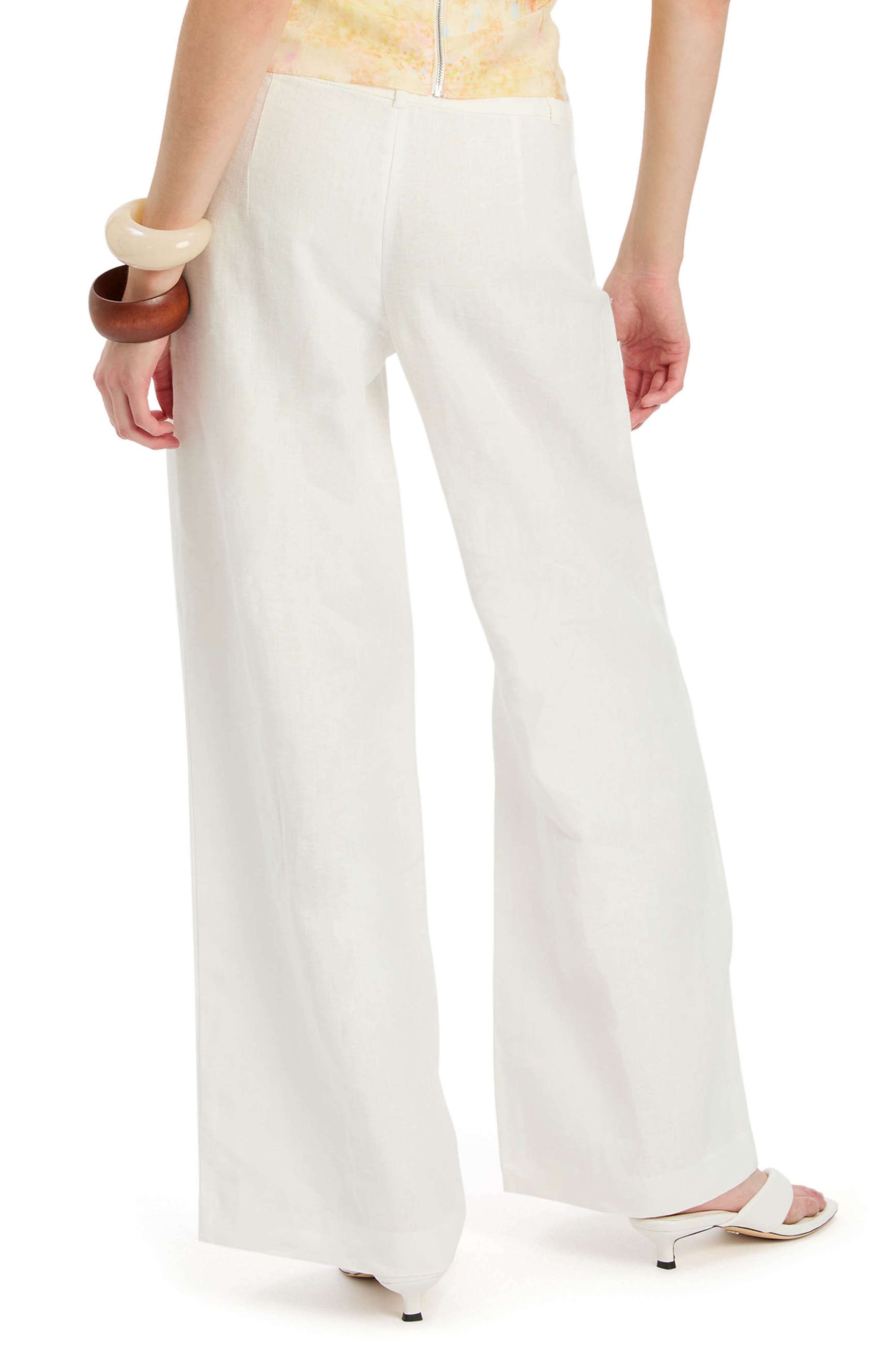 Serafina Floral Linen Strapless Top - image 2