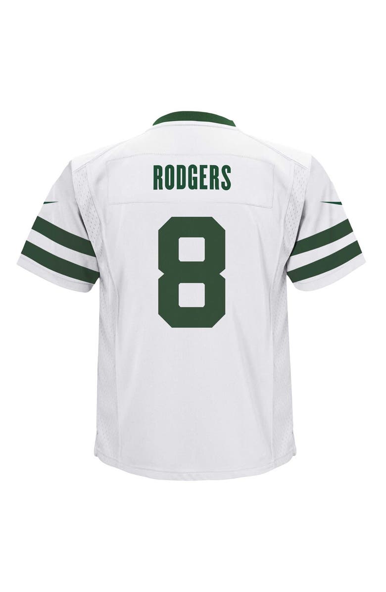 Nike Preschool Nike Aaron Rodgers Legacy White New York Jets Game Jersey, Alternate, color, 
