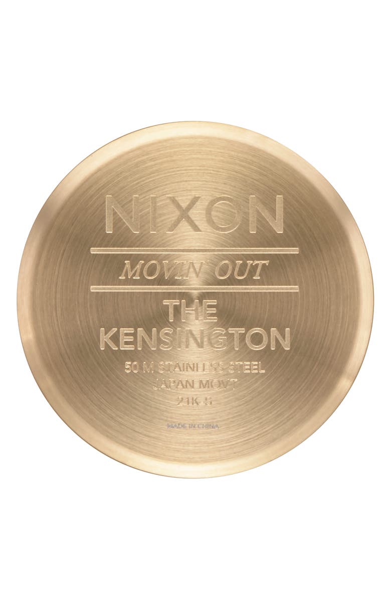 Nixon The Kensington Bracelet Watch, 37mm, Alternate, color, Light Gold / Vintage White