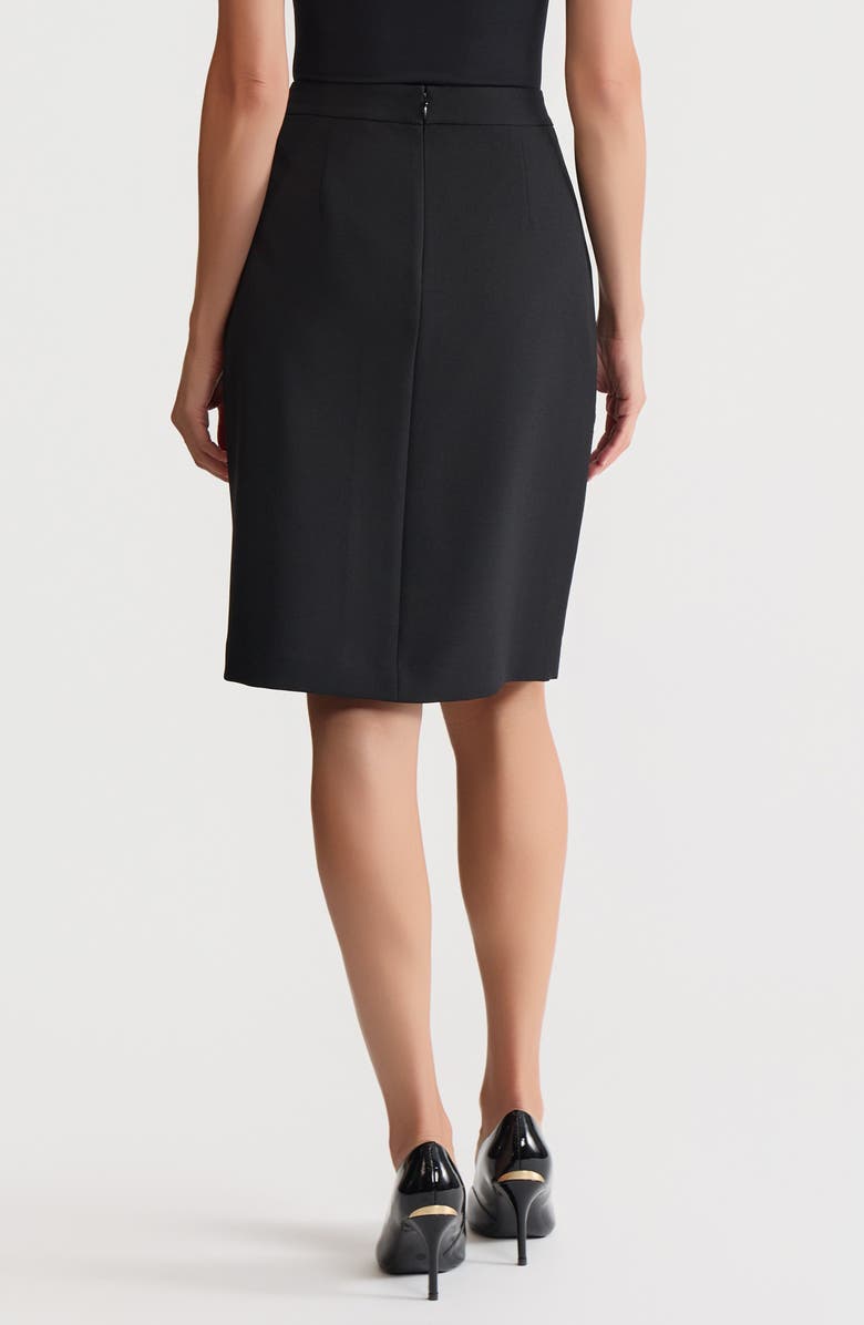 KASPER Box Bleat Front Skirt, Alternate, color, Black