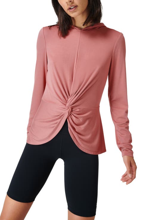 Tori Twist Front Hooded Pullover