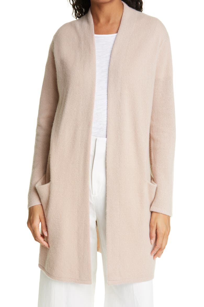 Open Front Cashmere Sweater Coat, Main, color, TAUPE