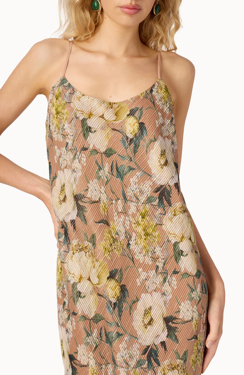 CAMI NYC Luanna Metallic Chiffon Maxi Dress, Alternate, color, Morning Flourish